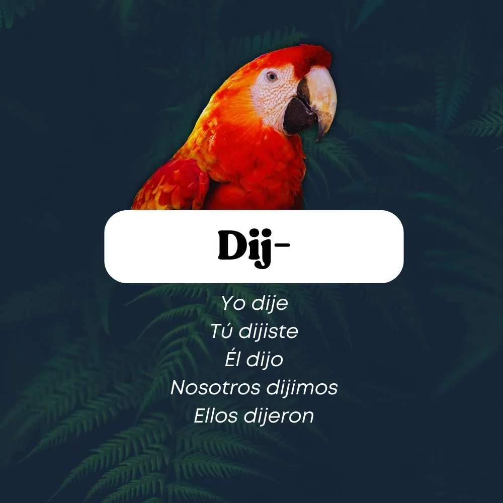 conjugar verbo irregular decir