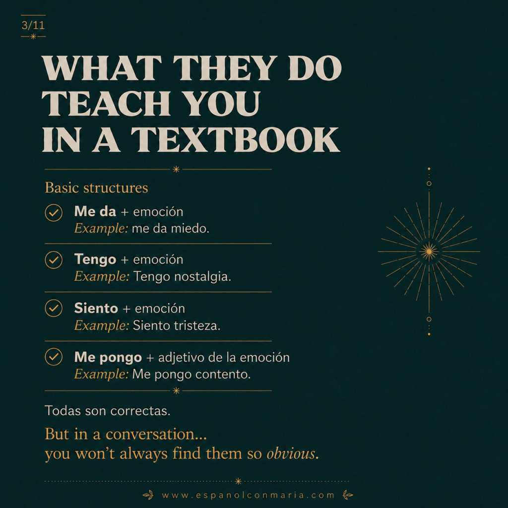 Estructuras para hablar de emociones en español